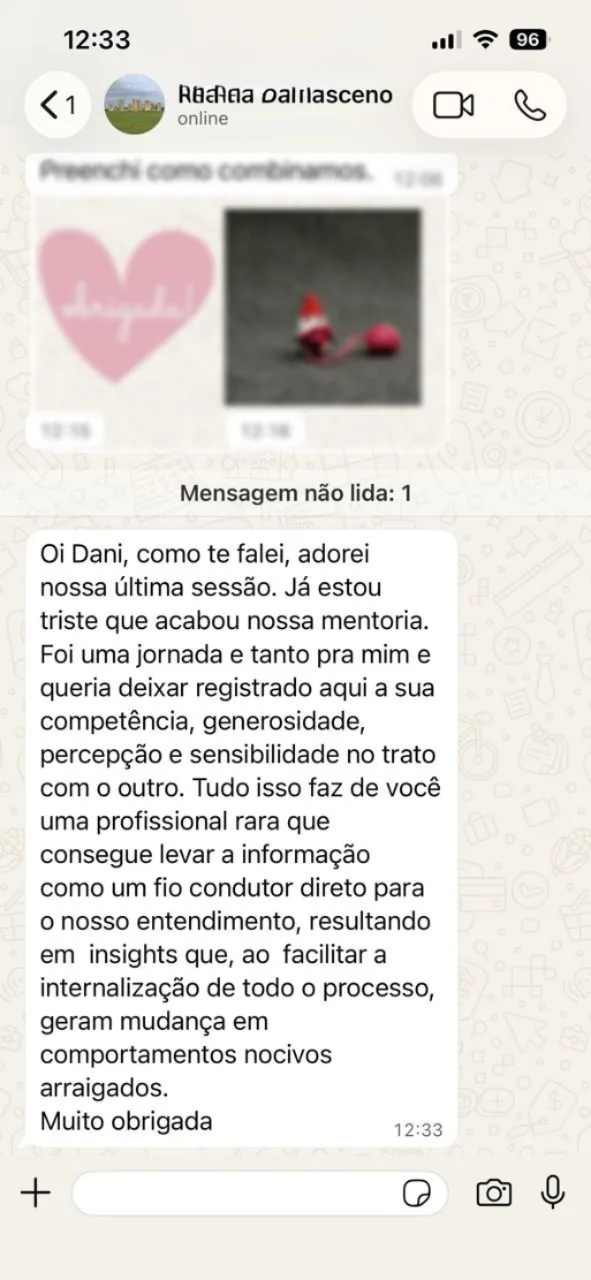 Depoimento de participante 1